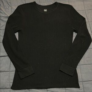 Black Long Sleeve Thermal Top